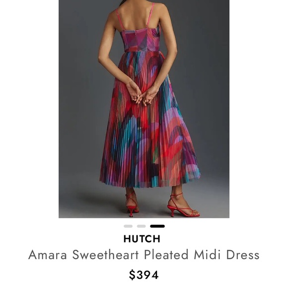 HUTCH Amara Sweetheart Pleated Midi Dress NWT! - Picture 3 of 3